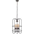 CHLOE Ironclad Industrial-style 5 Light Rubbed Bronze Ceiling Pendant 16