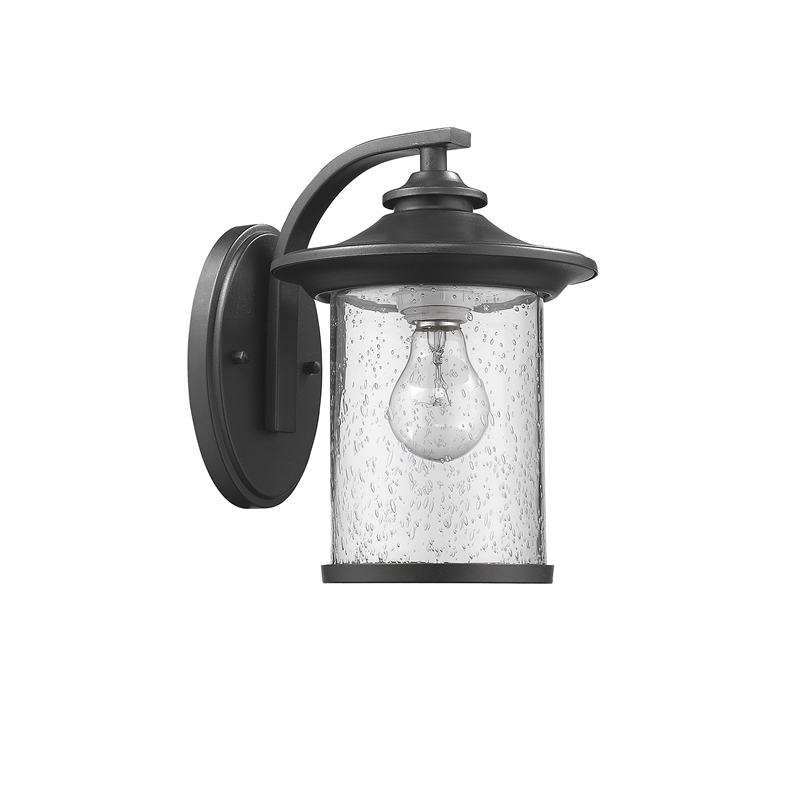CHLOE Liam Transitional 1 Light Black Outdoor Wall Sconce 11