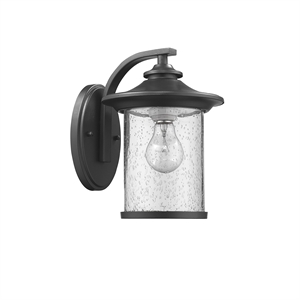 CHLOE Liam Transitional 1 Light Black Outdoor Wall Sconce 11&quot Height