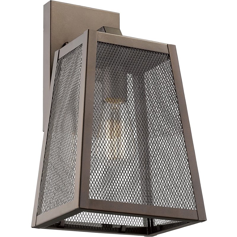 CHLOE Emerson Industrial 1 Light Rubbed Bronze Outdoor Wall Sconce 15