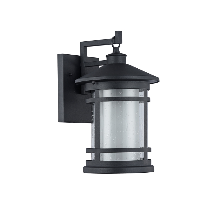 CHLOE Adesso Transitional 1 Light Black Outdoor Wall Sconce 14