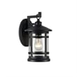 CHLOE Abbington Transitional 1 Light Textured Black Outdoor Wall Sconce 11