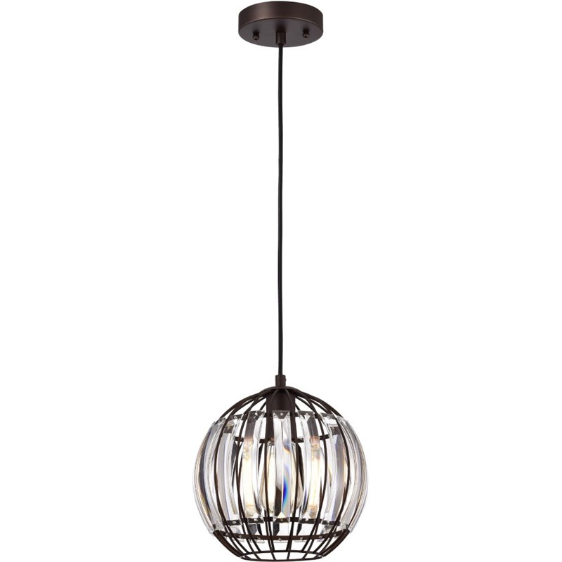 CHLOE Eliana 1 Light Oil Rubbed Bronze Mini Pendant Ceiling Fixture 9