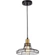 CHLOE Gianna 1 Light Black and Burnished Brass Mini Pendant Ceiling Fixture 10