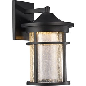 chloe frontier transitional led textured black outdoor wall sconce