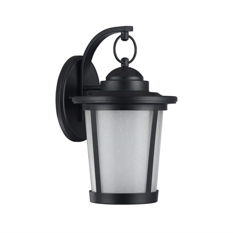 CHLOE Abbington Transitional LED Textured Black Outdoor Wall Sconce 13