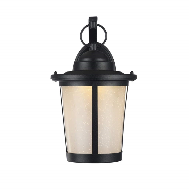 CHLOE Abbington Transitional LED Textured Black Outdoor Wall Sconce 13