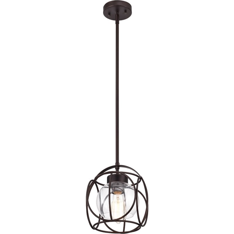 CHLOE Rylee 1 Light Oil Rubbed Bronze Mini Pendant Ceiling Fixture 10