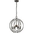 CHLOE Ella Farmhouse 4 Light Rubbed Bronze Ceiling Pendant 15.5
