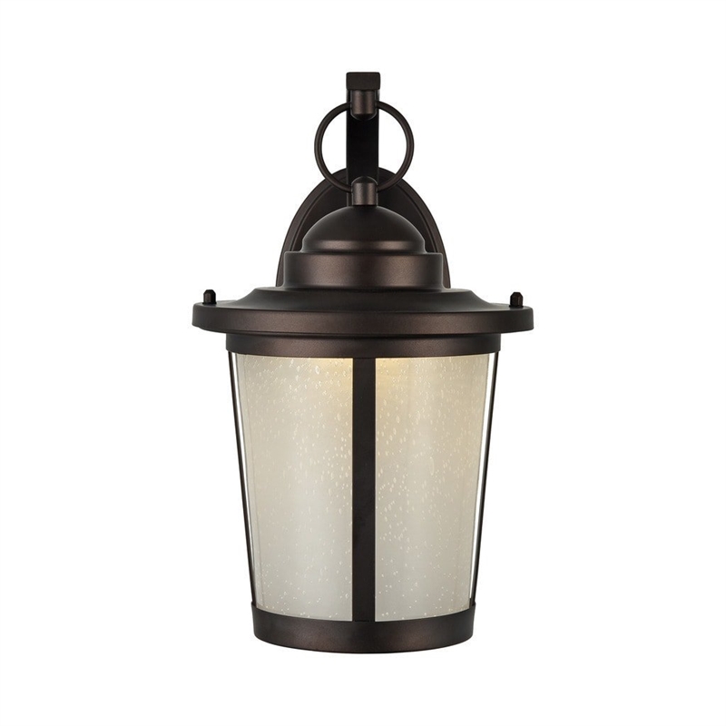 CHLOE Abbington Transitional LED Rubbed Bronze Outdoor Wall Sconce 13