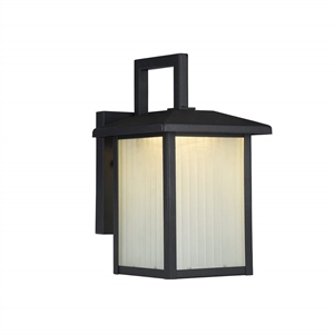 CHLOE Ryston Transitional LED Textured Black Outdoor Wall Sconce 11&quot Tall