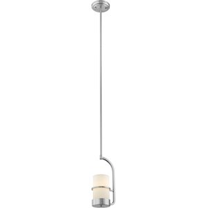 CHLOE Penelope Contemporary 1 Light Brushed Nickel Ceiling Mini Pendant 7&quot Wide