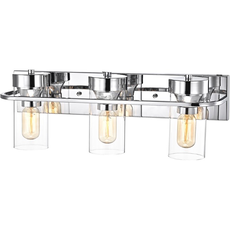 CHLOE Raelyn Contemporary 3 Light Chrome Bath Vanity Fixture 22
