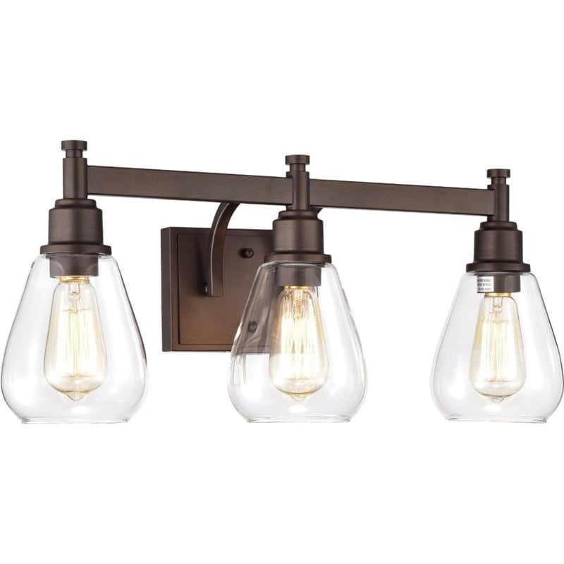 CHLOE Hudson Transitional 3 Light Oil Rubbed Bronze Bath Vanity Fixture 23