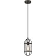 CHLOE Ironclad Industrial 1 Light Rubbed Bronze Mini Ceiling Pendant 5.5