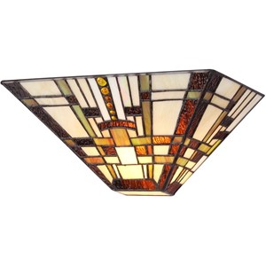 CHLOE Farley Tiffany-style Mission 1 Light Wall Sconce 12&quot Wide