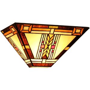 chloe gode tiffany-style 1 light mission wall sconce 12