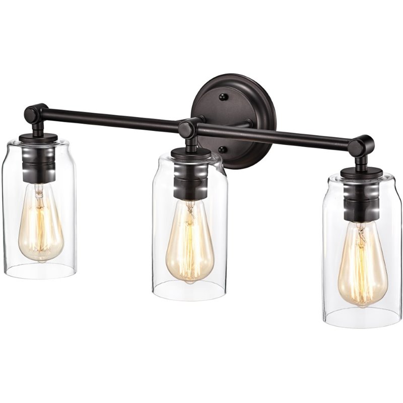 CHLOE Joyce Contemporary 3 Light Rubbed Bronze Bath Vanity Fixture 23
