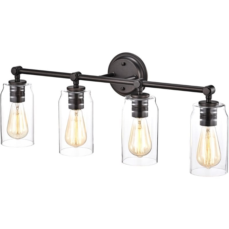 CHLOE Joyce Contemporary 4 Light Rubbed Bronze Bath Vanity Fixture 28