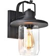 CHLOE Christopher 1 Light Textured Black Outdoor Wall Sconce 12