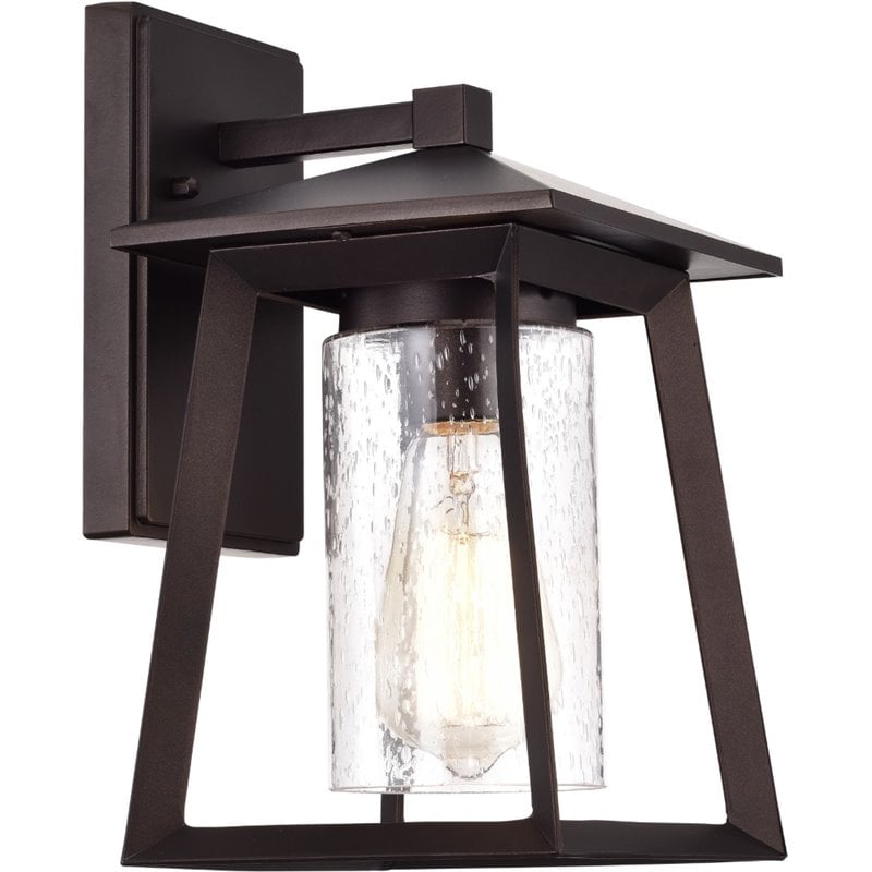 CHLOE Russell 1 Light Oil Rubbed Bronze Outdoor Wall Sconce 11