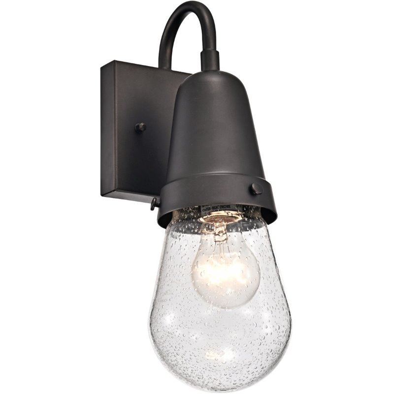 CHLOE Jeffree Transitional 1 Light Rubbed Bronze Outdoor Wall Sconce 13
