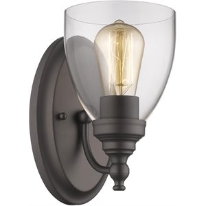 chloe elissa transitional 1 light rubbed bronze indoor wall sconce 6
