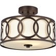 CHLOE Bronx 2 Light Oil Rubbed Bronze Semi-Flush Ceiling Fixture 13