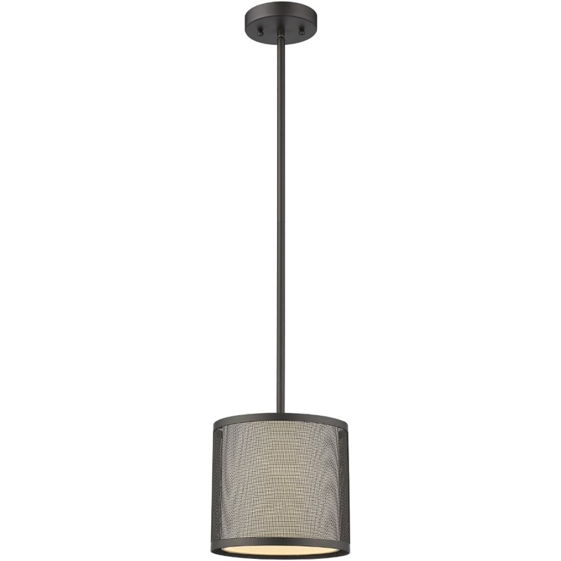 CHLOE Juliana Transitional 1 Light Rubbed Bronze Mini Ceiling Pendant 8