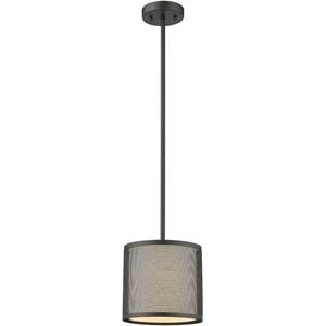 CHLOE Juliana Transitional 1 Light Rubbed Bronze Mini Ceiling Pendant 8&quot Wide