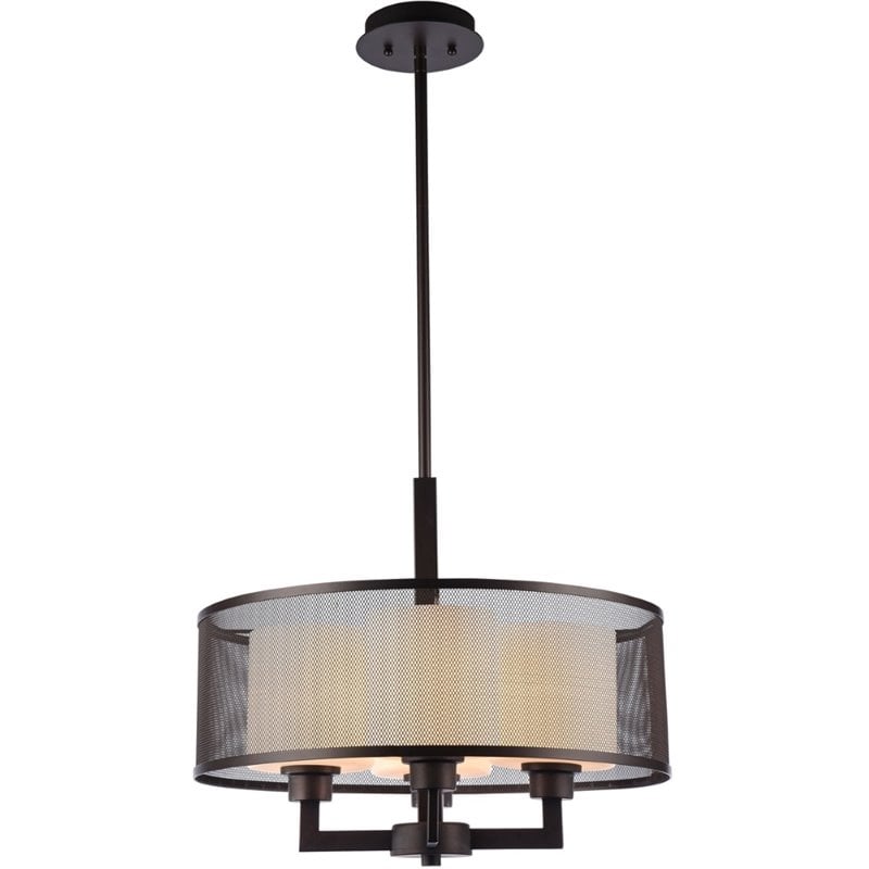CHLOE Martha Transitional 4 Light Rubbed Bronze Ceiling Pendant 19