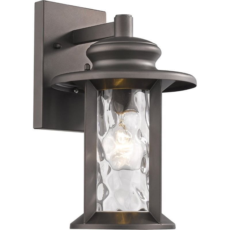 CHLOE Owen Transitional 1 Light Rubbed Bronze Outdoor Wall Sconce 12