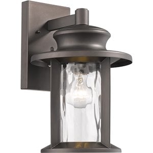 CHLOE Owen Transitional 1 Light Rubbed Bronze Outdoor Wall Sconce 14&quot Tall