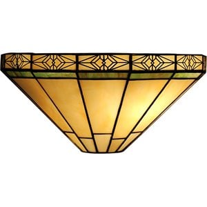 CHLOE Belle Tiffany-style 1 Light Mission Wall Sconce 12&quot Wide