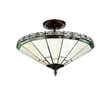 CHLOE Belle Tiffany-style 2 Light Mission Semi-flush Ceiling Fixture 16