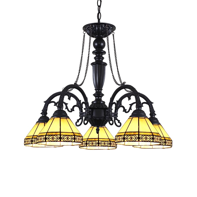 CHLOE Belle 5 Light Mission Large Chandelier 27