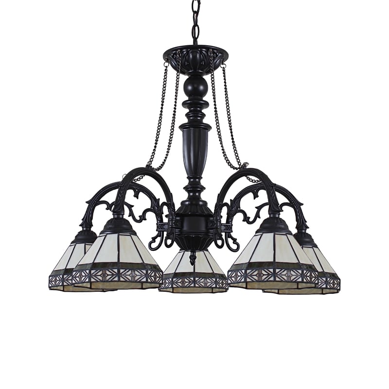 CHLOE Belle 5 Light Mission Large Chandelier 27