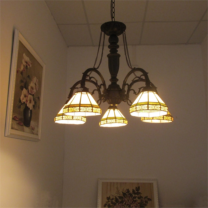 CHLOE Belle 5 Light Mission Large Chandelier 27