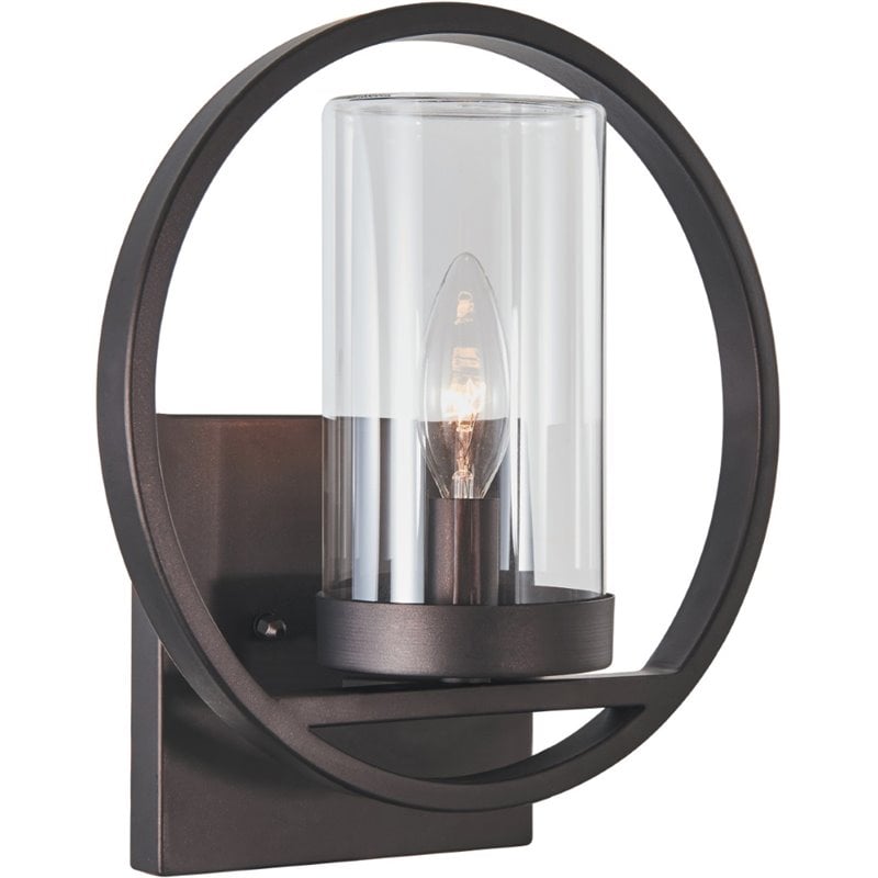CHLOE Joseph 1 Light Rubbed Bronze Outdoor/Indoor Wall Sconce 11