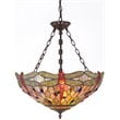 CHLOE Anisoptera Purity Tiffany 3 Light Dragonfly Inverted Pendant Fixture 18