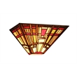 CHLOE Hopkins Tiffany-style Mission 1 Light Wall Sconce 12