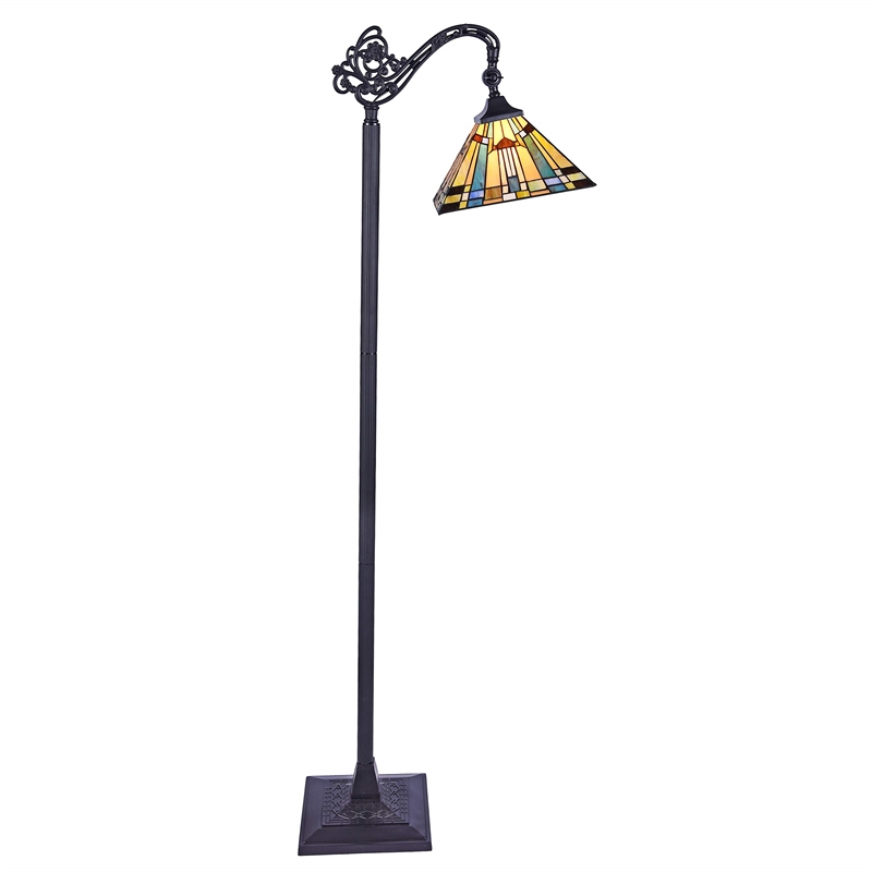 CHLOE Kinsey Tiffany-style 1 Light Reading Floor Lamp 11