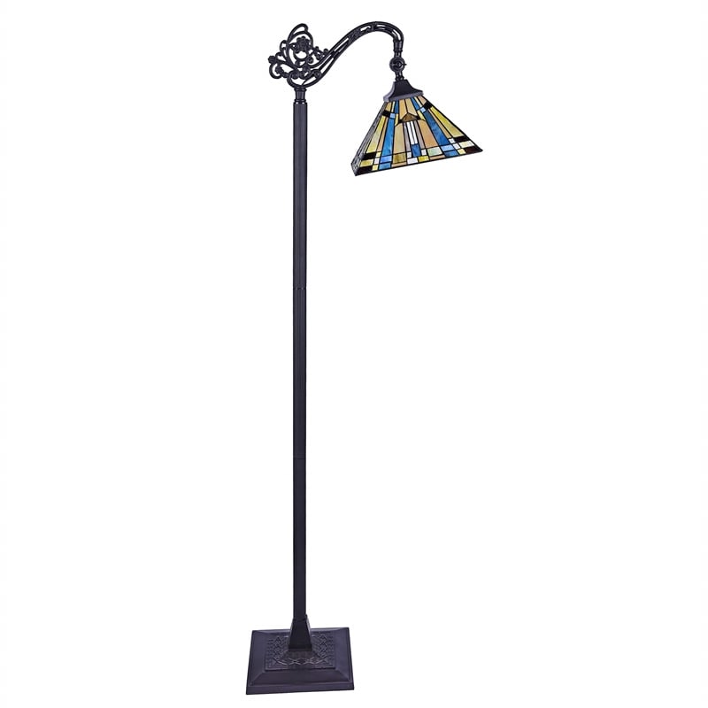 CHLOE Kinsey Tiffany-style 1 Light Reading Floor Lamp 11