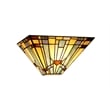 CHLOE Kinsey Tiffany-style 1 Light Mission Wall Sconce 12