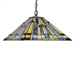 CHLOE Kinsey Tiffany-style 2 Light Mission Hanging Pendant Fixture 16
