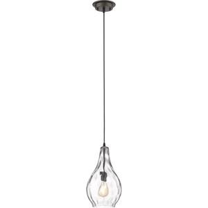 CHLOE Brooklynn Transitional 1 Light Rubbed Bronze Ceiling Mini Pendant 9&quot Wide