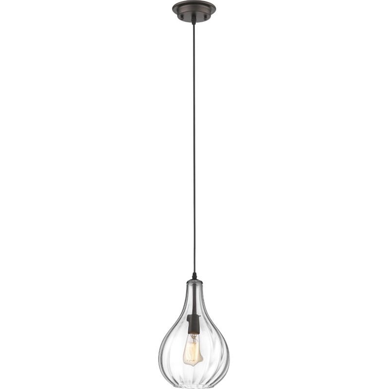 CHLOE Savannah Transitional 1 Light Rubbed Bronze Ceiling Mini Pendant 9