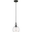 CHLOE Leilani Transitional 1 Light Rubbed Bronze Mini Ceiling Pendant 7.5
