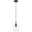 CHLOE Athena Transitional 1 Light Rubbed Bronze Mini Ceiling Pendant 5.5