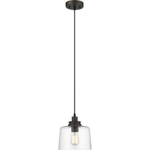 CHLOE Alice Transitional 1 Light Rubbed Bronze Mini Ceiling Pendant 9&quot Wide